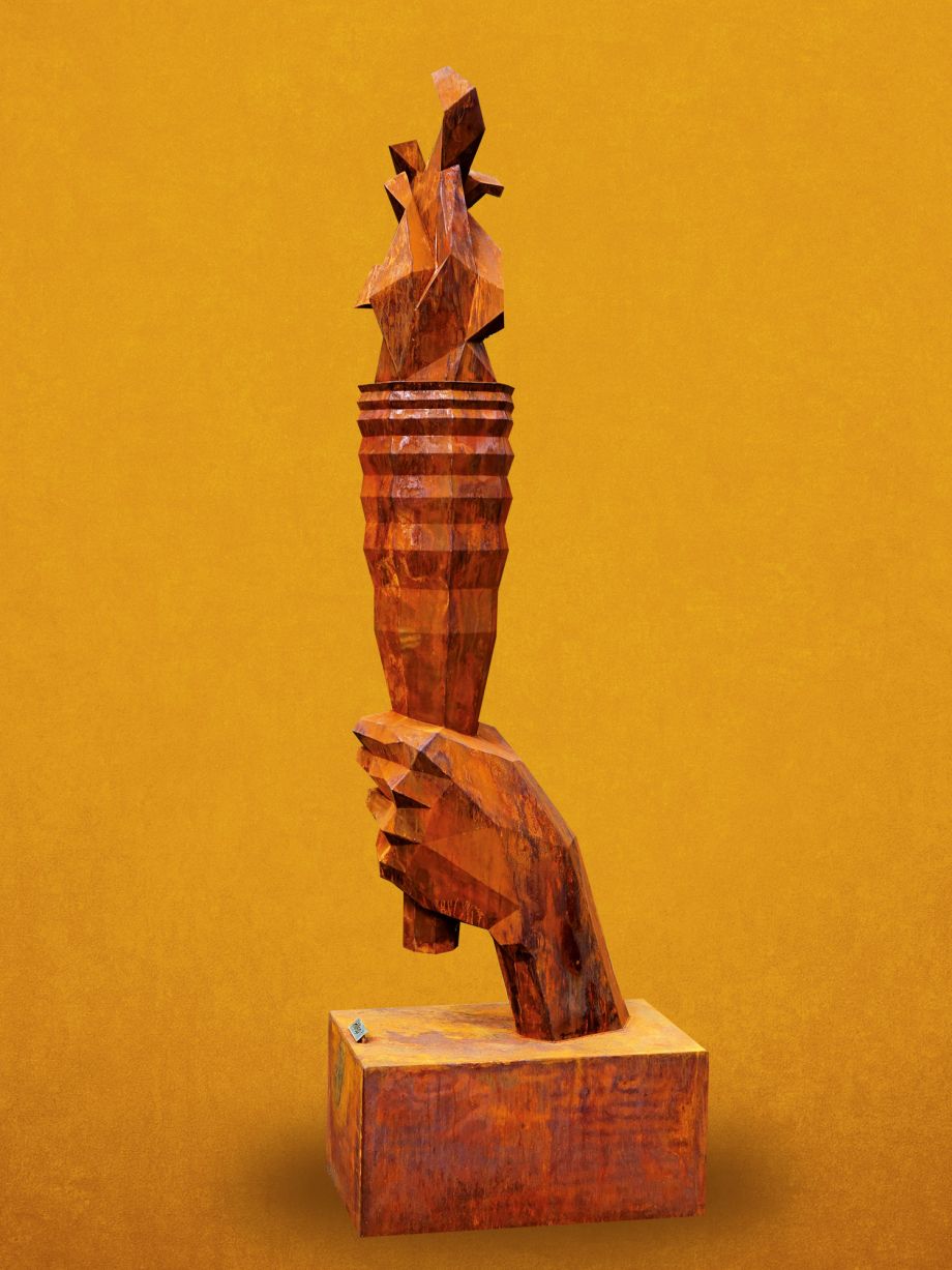 Sculpture de la flamme olympique en 3 dimensions par Hipe²